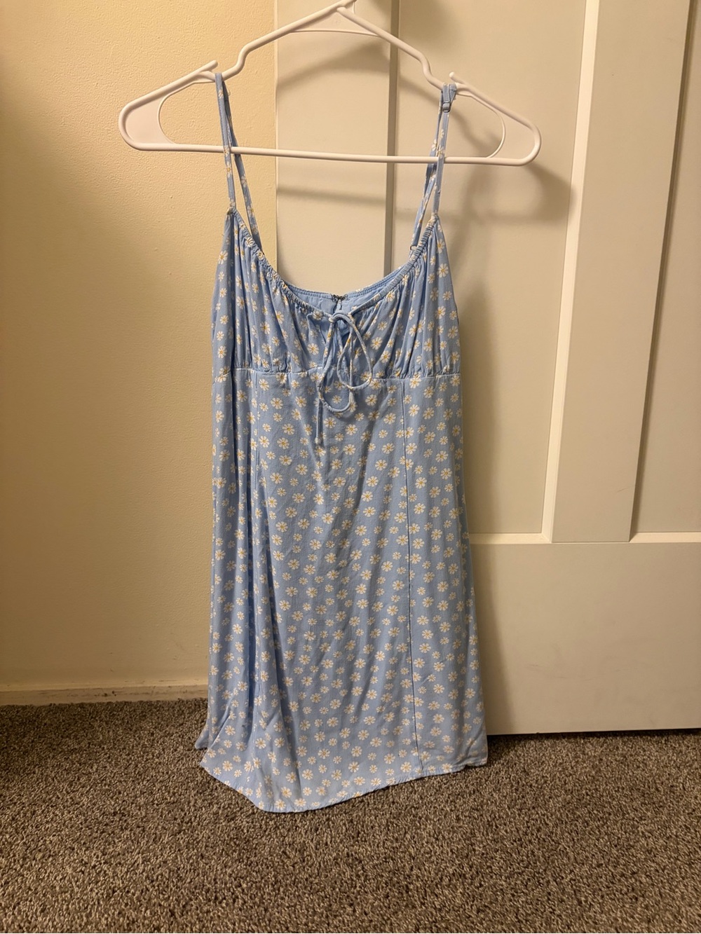 Aeropostale Baby Blue Daisy Slip Mini Dress